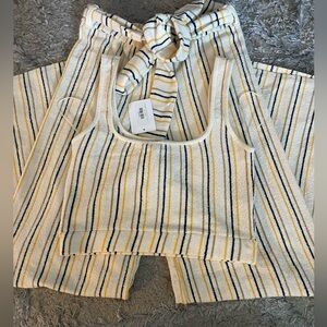 Striped Knit Tank and Pants Set